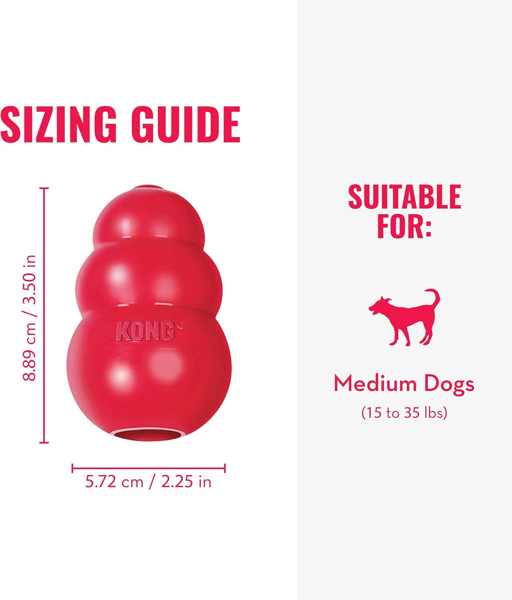 KONG Classic Stuffable Dog Toy, Natural Rubber