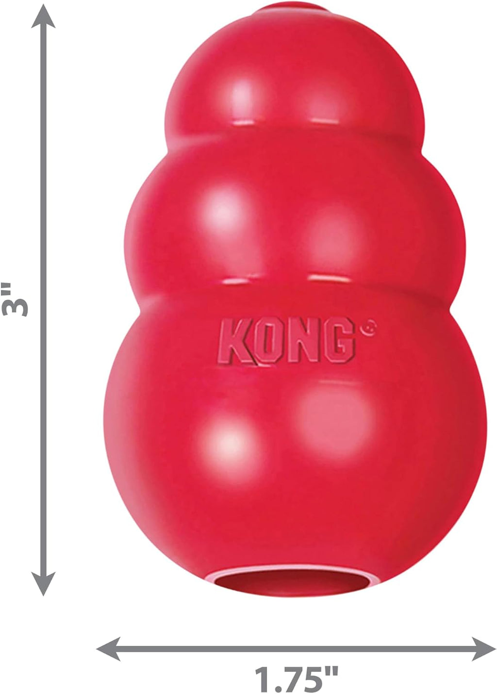 KONG Classic Stuffable Dog Toy, Natural Rubber