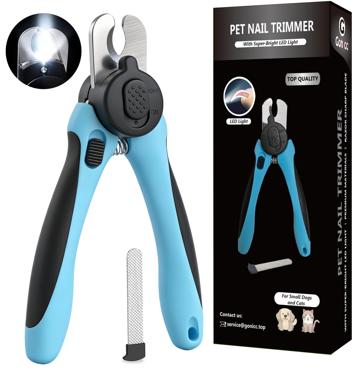 gonicc Professional Nail Clippers for Dogs & Cats