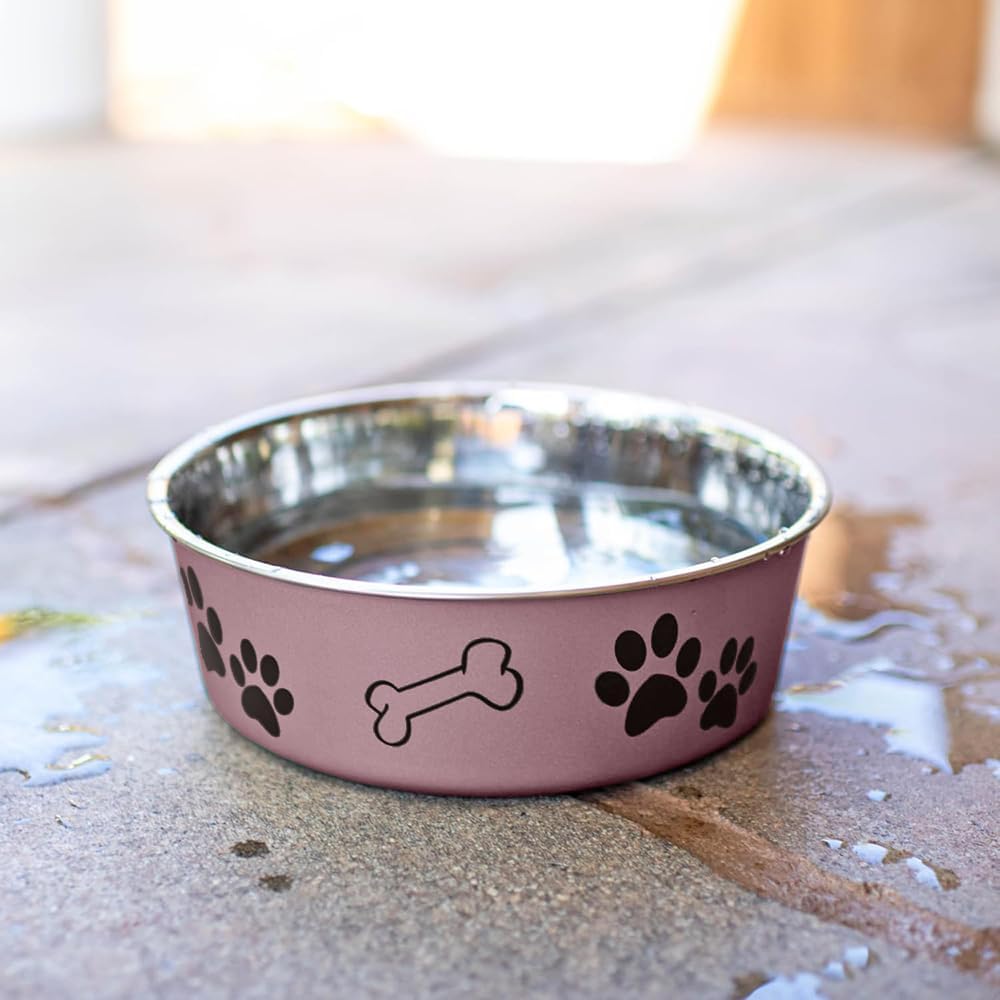 Loving Pets Bella Bowl, Stainless Steel Dog & Cat Bowl