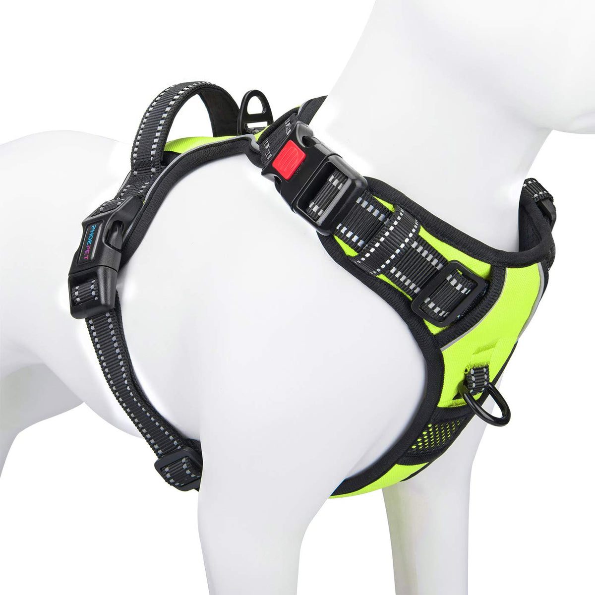 PHOEPET No-Pull Dog Harness – Reflective Front-Clip Vest with Handle