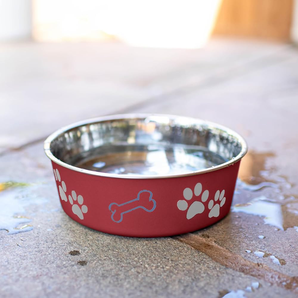 Loving Pets Bella Bowl, Stainless Steel Dog & Cat Bowl