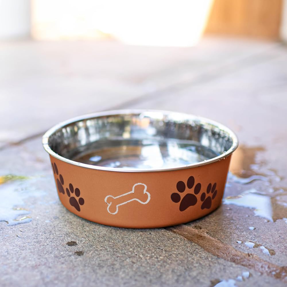 Loving Pets Bella Bowl, Stainless Steel Dog & Cat Bowl