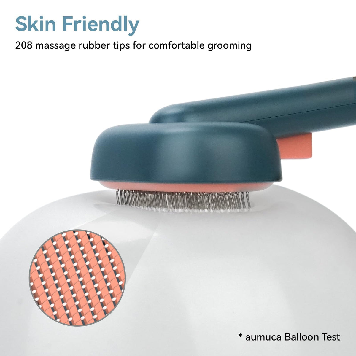 aumuca Cat and Dog Grooming Brush for Shedding, Removes Loose Fur from Long or Short Haired Pets - Ideal for Cats, Kittens, Rabbits, and More - Purple