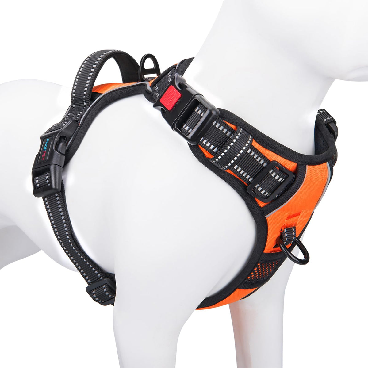 PHOEPET No-Pull Dog Harness – Reflective Front-Clip Vest with Handle