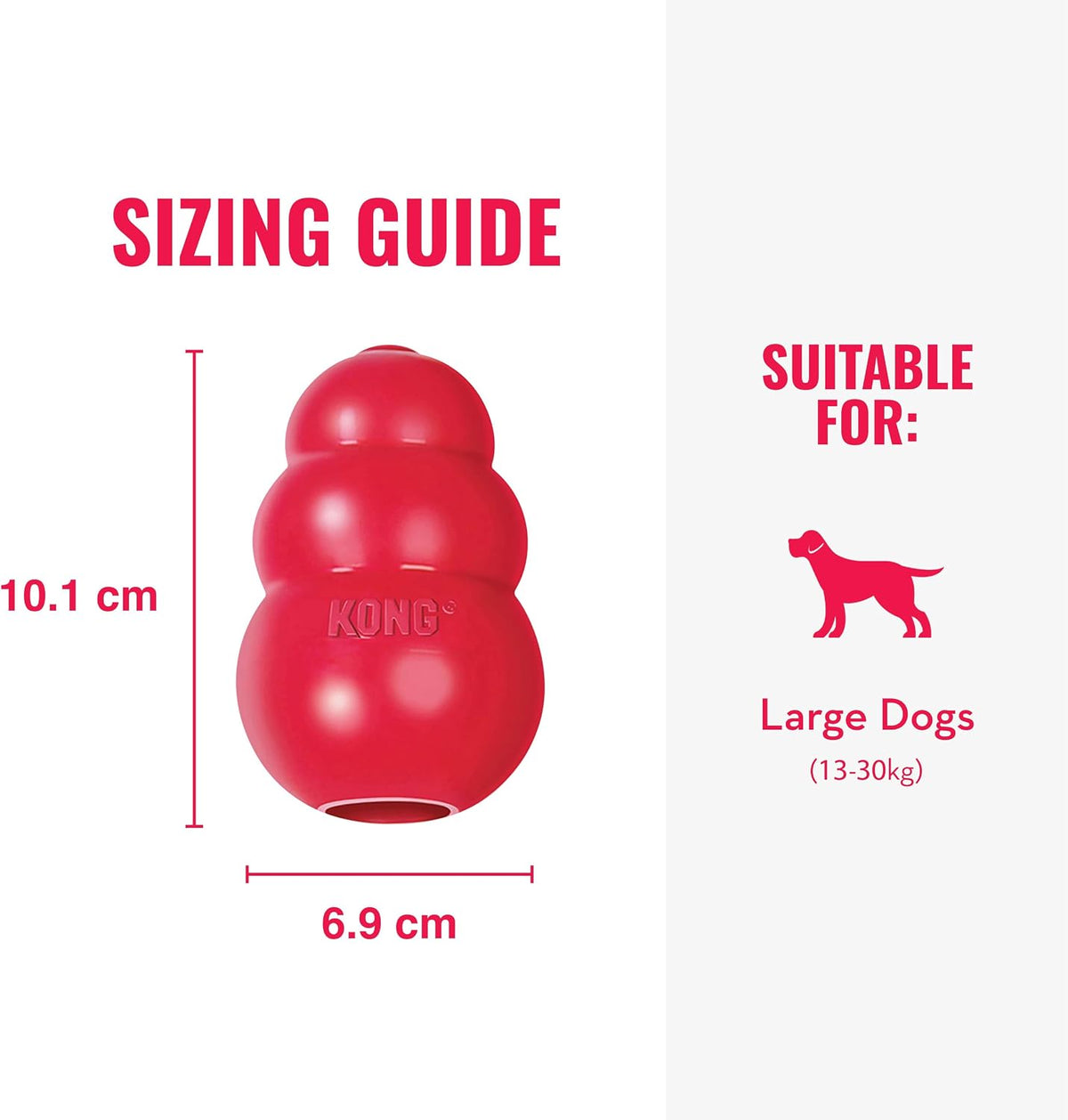KONG Classic Stuffable Dog Toy, Natural Rubber