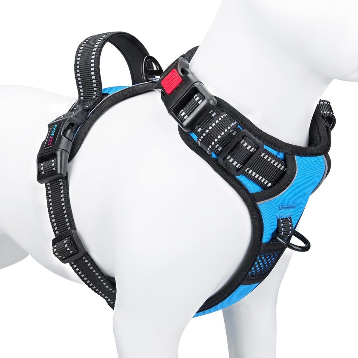 PHOEPET No-Pull Dog Harness – Reflective Front-Clip Vest with Handle