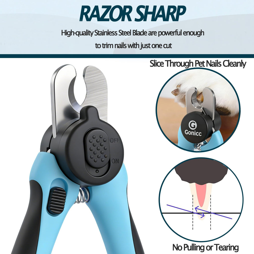 gonicc Professional Nail Clippers for Dogs & Cats