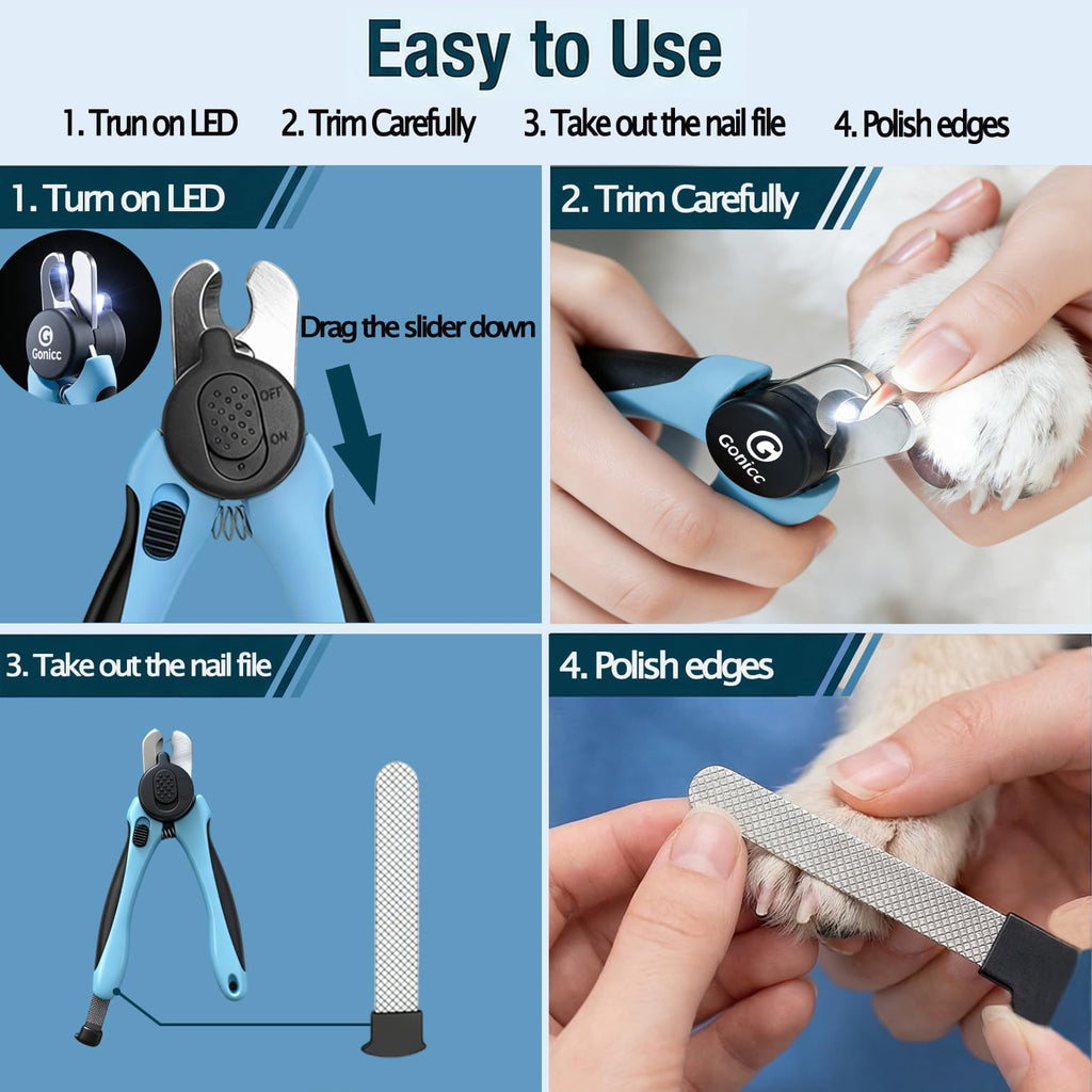 gonicc Professional Nail Clippers for Dogs & Cats