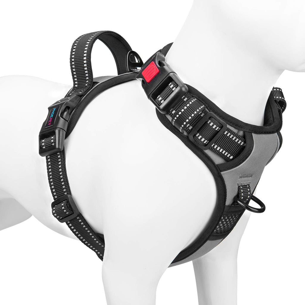 PHOEPET No-Pull Dog Harness – Reflective Front-Clip Vest with Handle