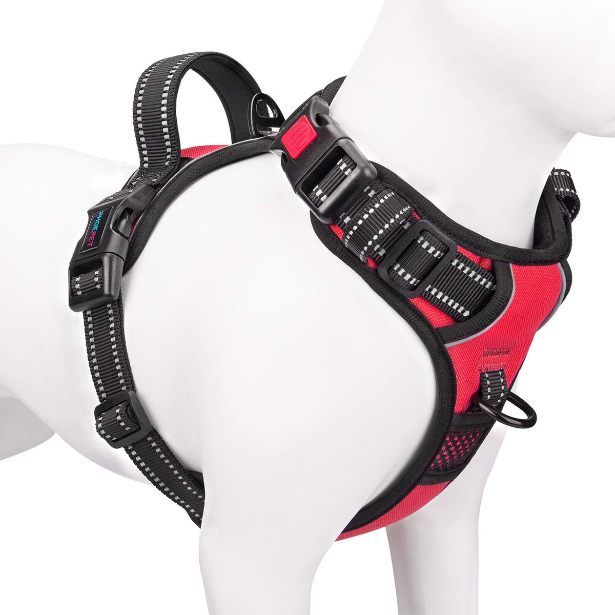 PHOEPET No-Pull Dog Harness – Reflective Front-Clip Vest with Handle