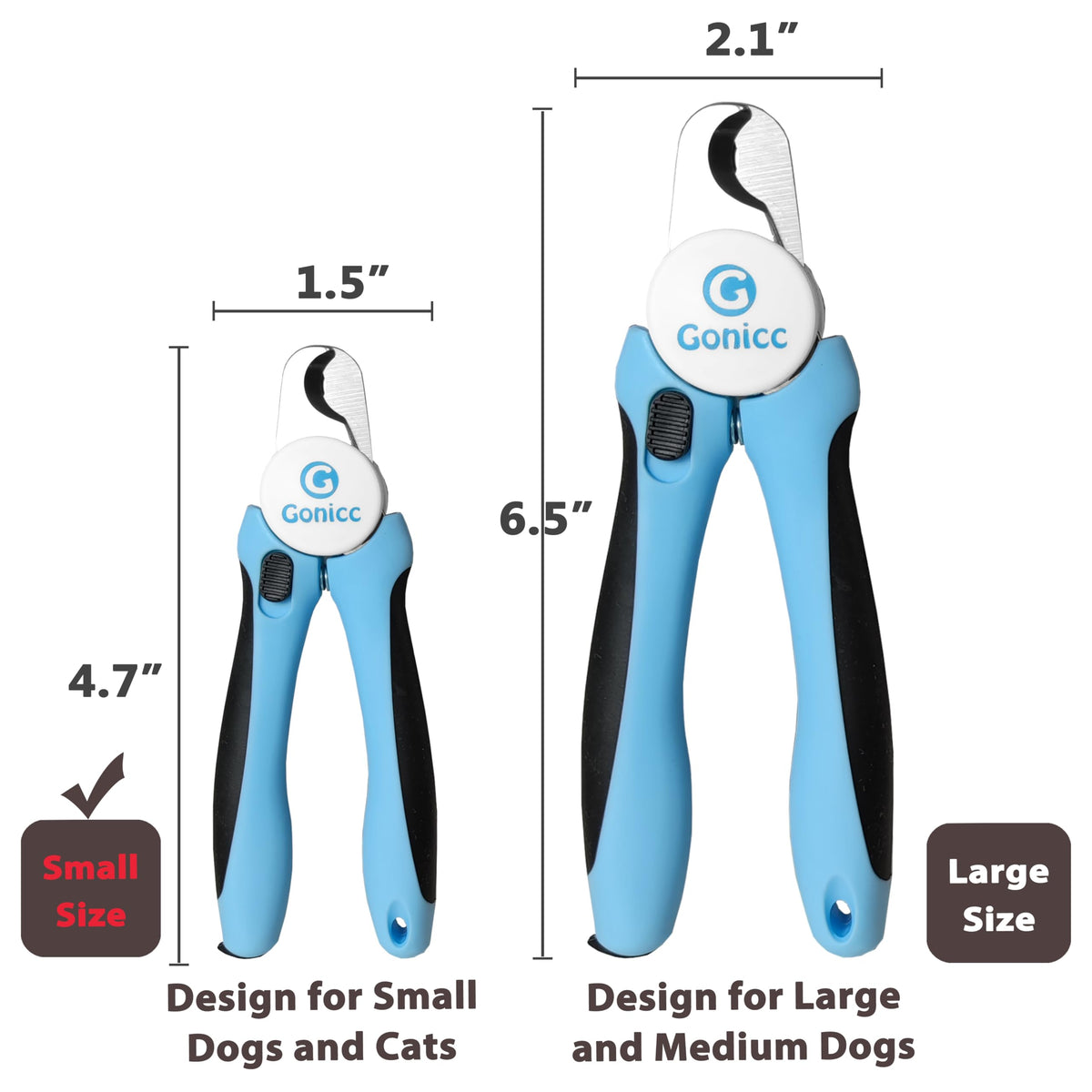 gonicc Professional Nail Clippers for Dogs & Cats