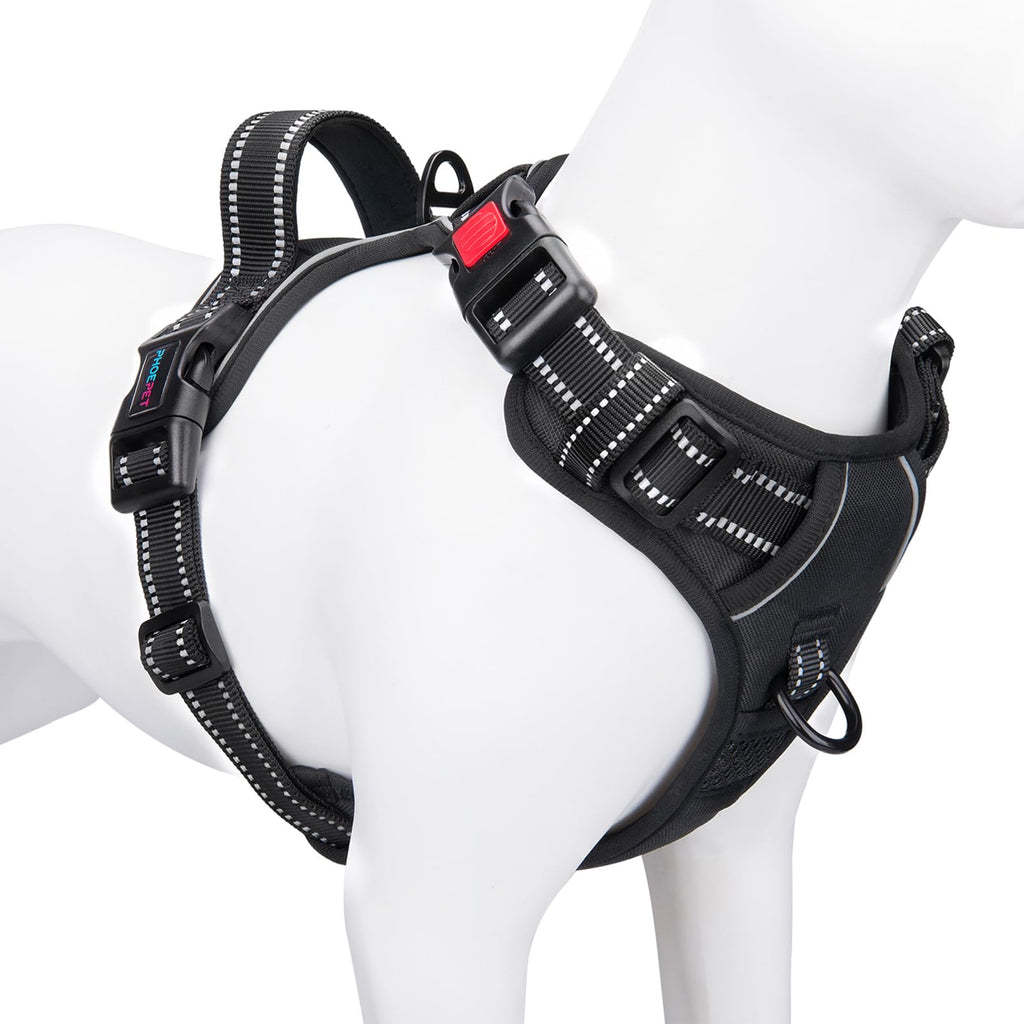 PHOEPET No-Pull Dog Harness – Reflective Front-Clip Vest with Handle