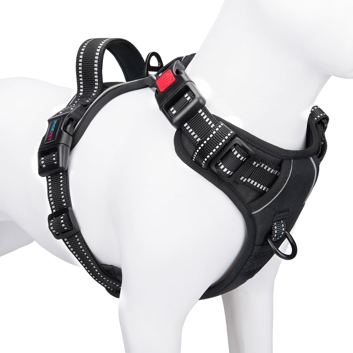 PHOEPET No-Pull Dog Harness – Reflective Front-Clip Vest with Handle
