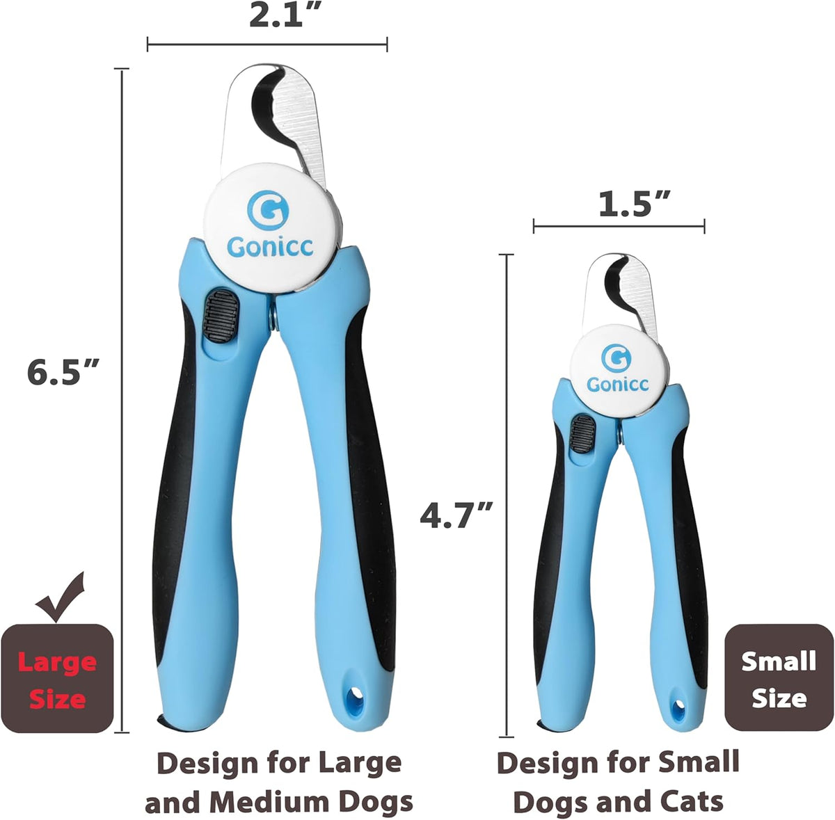 gonicc Professional Nail Clippers for Dogs & Cats