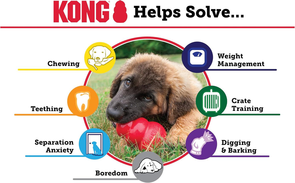 KONG Classic Stuffable Dog Toy, Natural Rubber