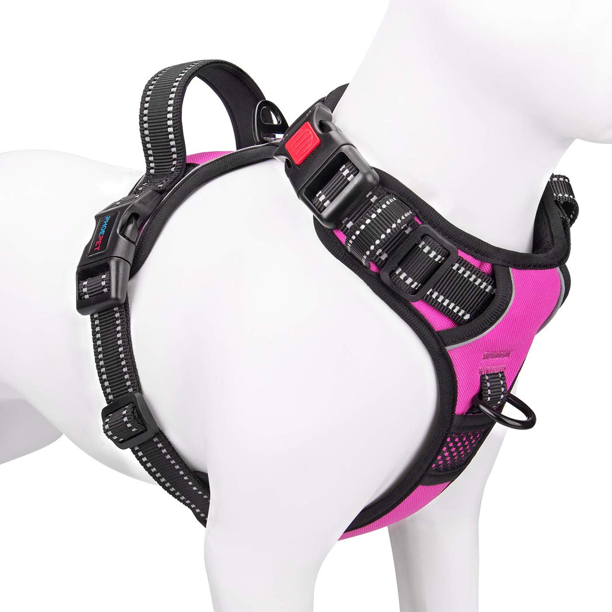 PHOEPET No-Pull Dog Harness – Reflective Front-Clip Vest with Handle