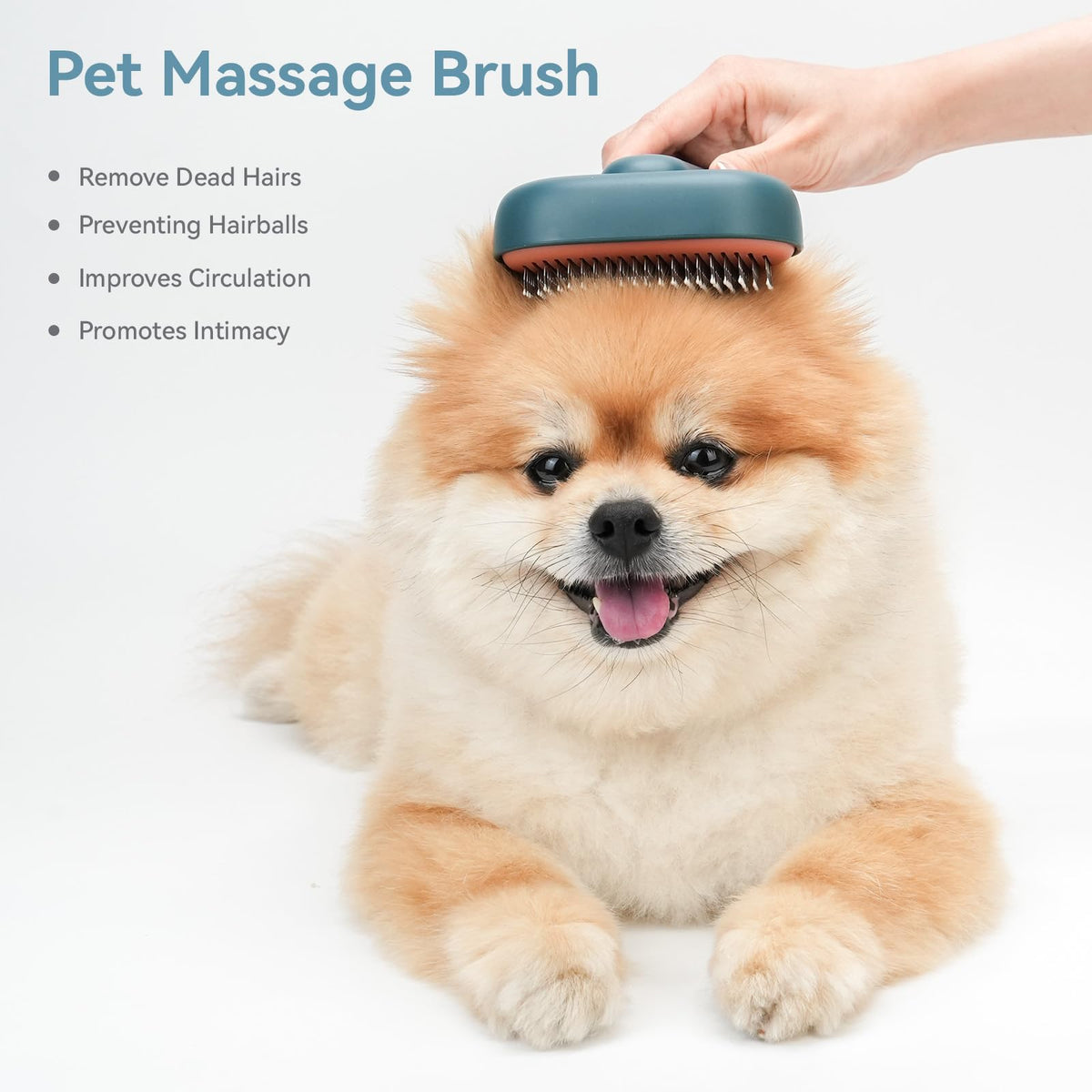aumuca Cat and Dog Grooming Brush for Shedding, Removes Loose Fur from Long or Short Haired Pets - Ideal for Cats, Kittens, Rabbits, and More - Purple