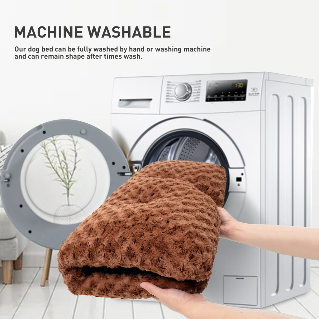 KSIIA Washable Plush Dog Crate Mat