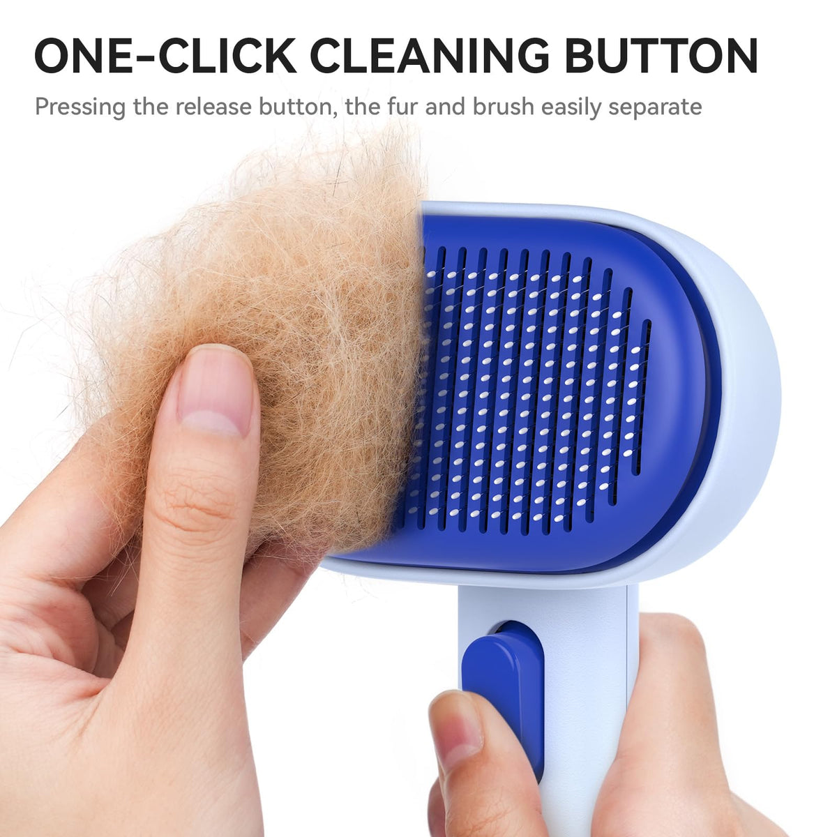aumuca Cat and Dog Grooming Brush for Shedding, Removes Loose Fur from Long or Short Haired Pets - Ideal for Cats, Kittens, Rabbits, and More - Purple