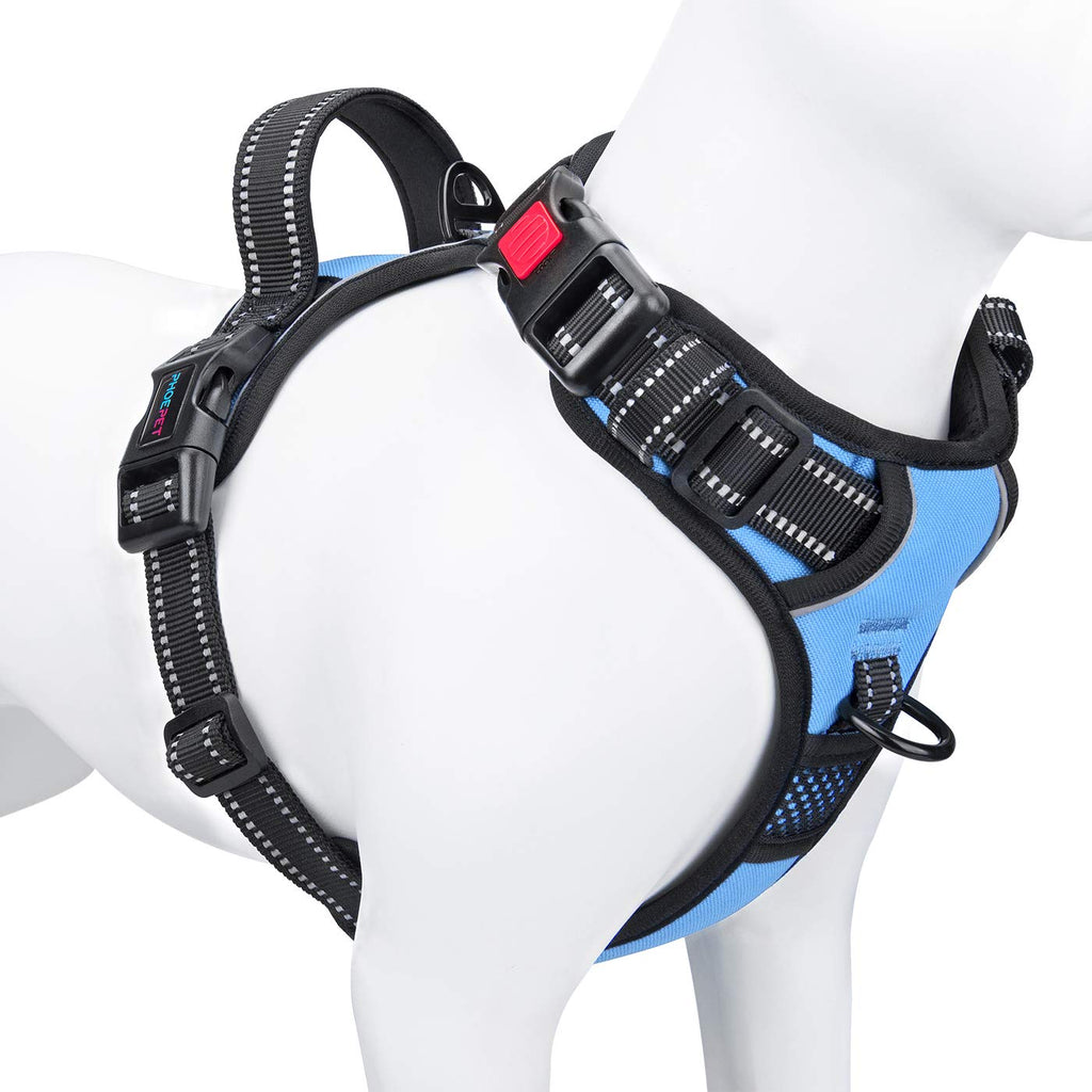 PHOEPET No-Pull Dog Harness – Reflective Front-Clip Vest with Handle