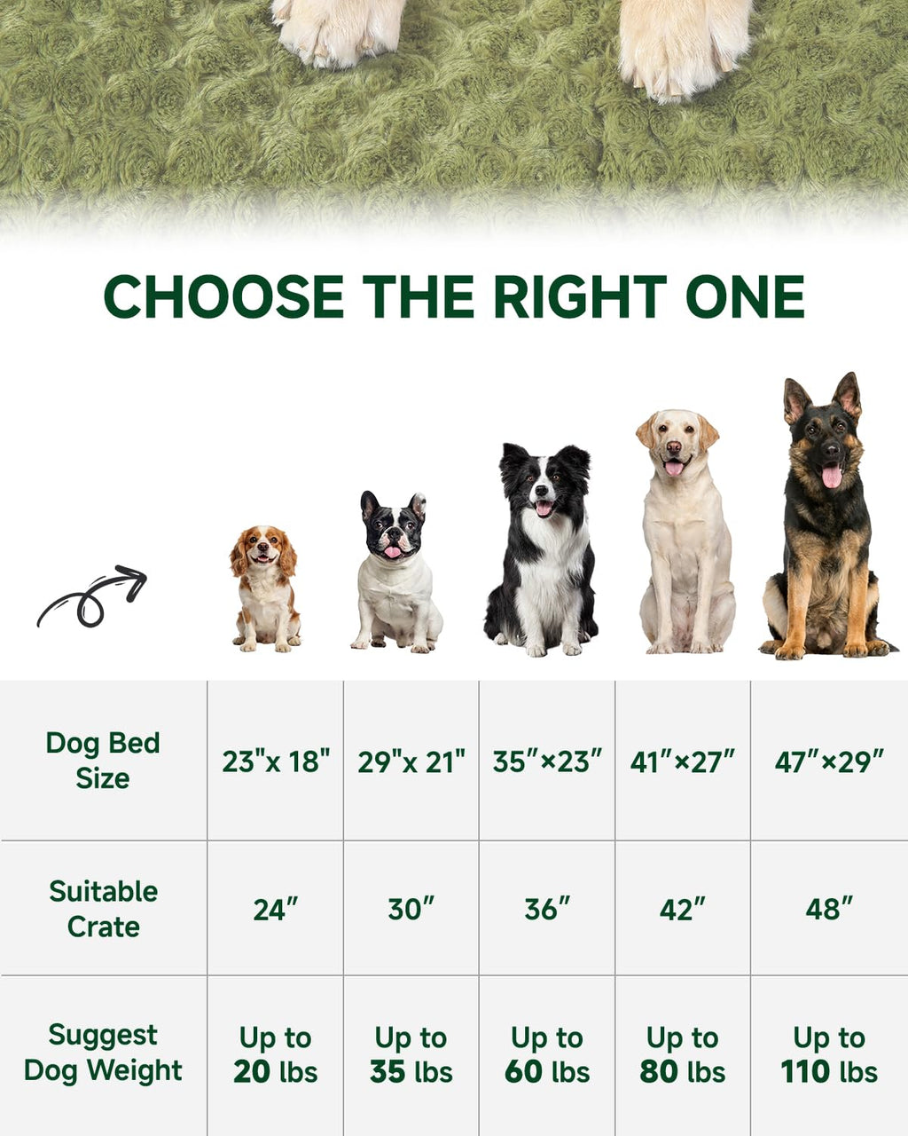 KSIIA Washable Plush Dog Crate Mat