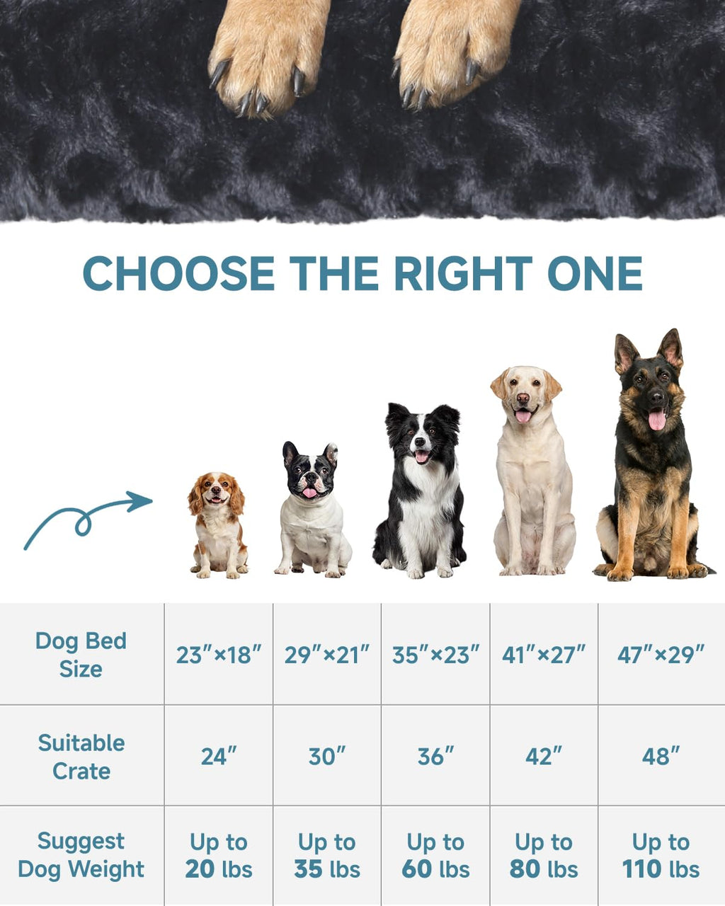 KSIIA Washable Plush Dog Crate Mat