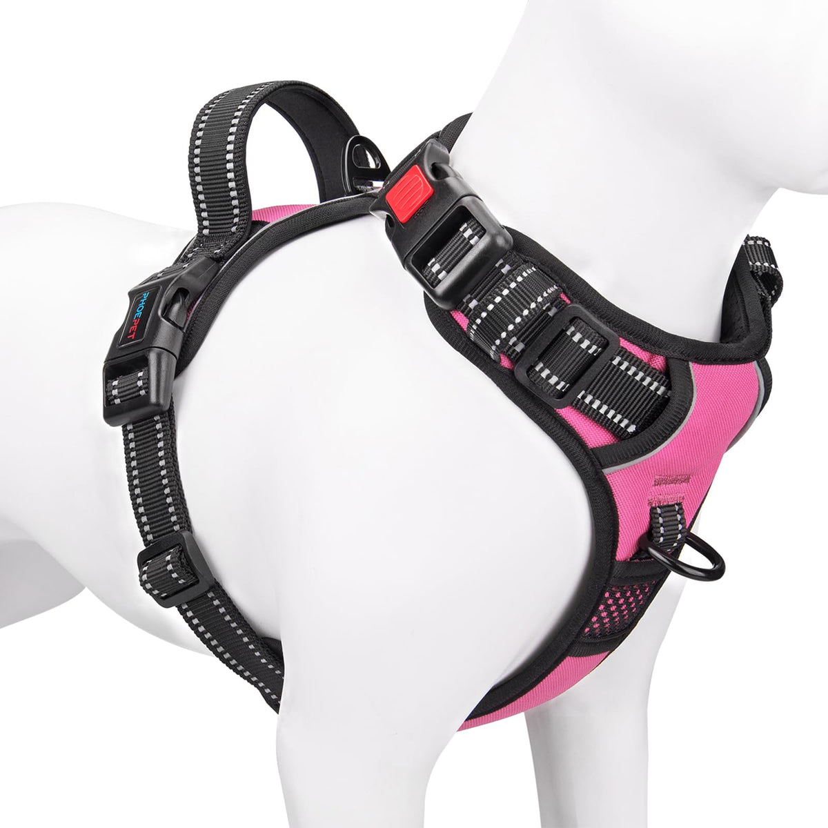 PHOEPET No-Pull Dog Harness – Reflective Front-Clip Vest with Handle