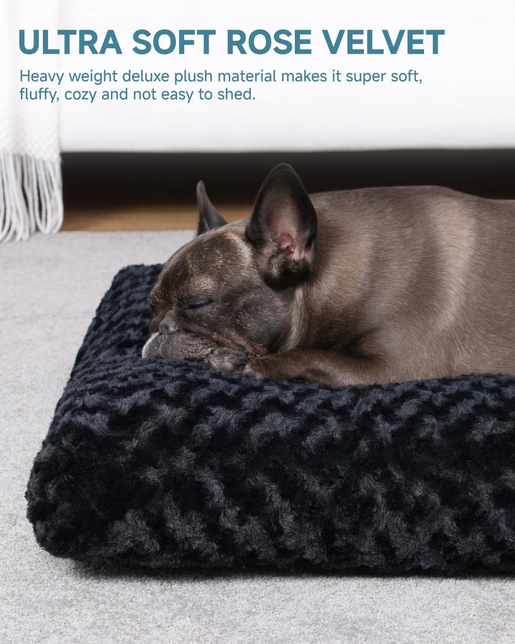 KSIIA Washable Plush Dog Crate Mat