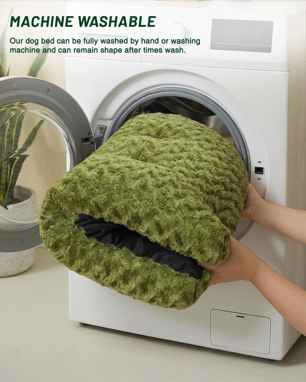 KSIIA Washable Plush Dog Crate Mat