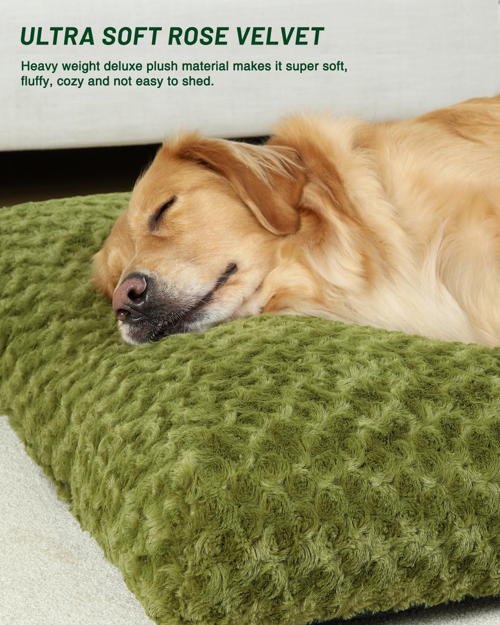 KSIIA Washable Plush Dog Crate Mat
