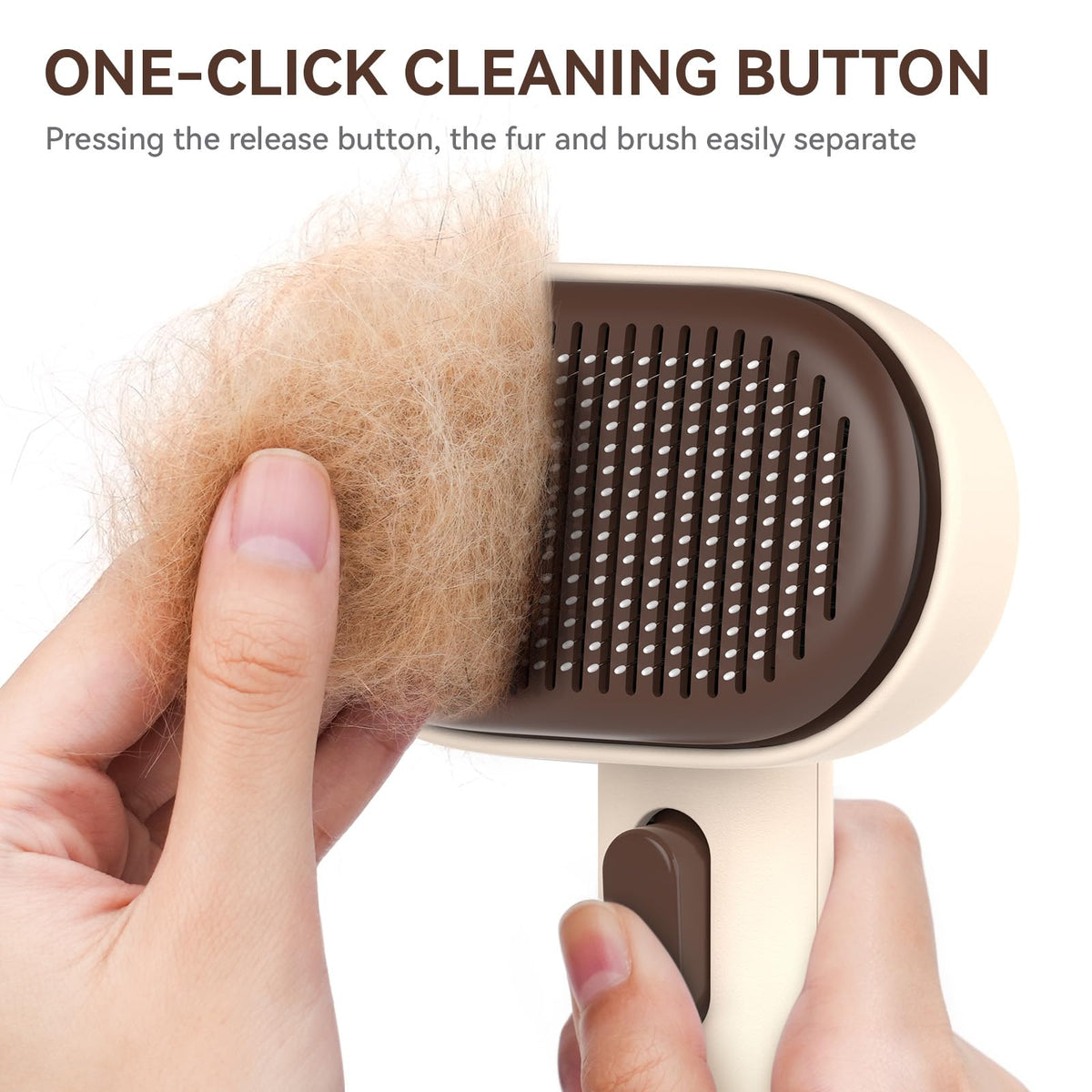 aumuca Cat and Dog Grooming Brush for Shedding, Removes Loose Fur from Long or Short Haired Pets - Ideal for Cats, Kittens, Rabbits, and More - Purple