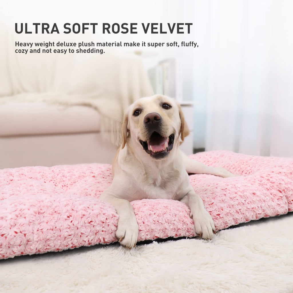 KSIIA Washable Plush Dog Crate Mat