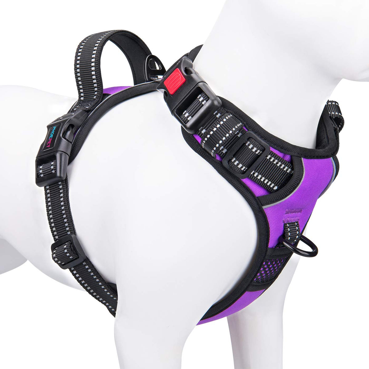 PHOEPET No-Pull Dog Harness – Reflective Front-Clip Vest with Handle