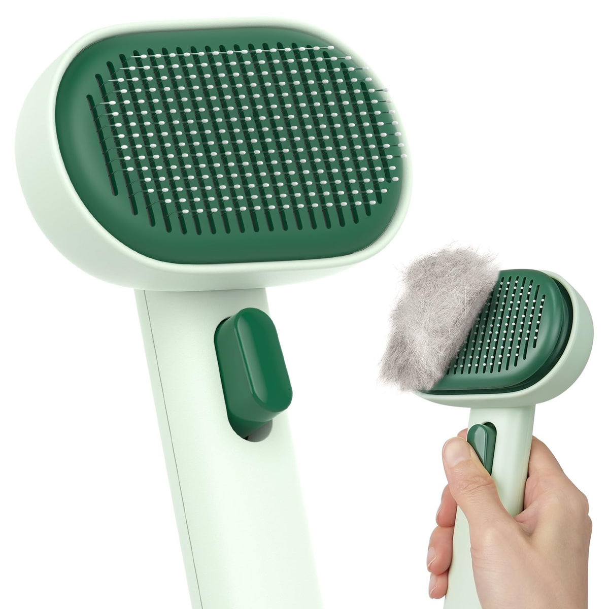 aumuca Cat and Dog Grooming Brush for Shedding, Removes Loose Fur from Long or Short Haired Pets - Ideal for Cats, Kittens, Rabbits, and More - Purple