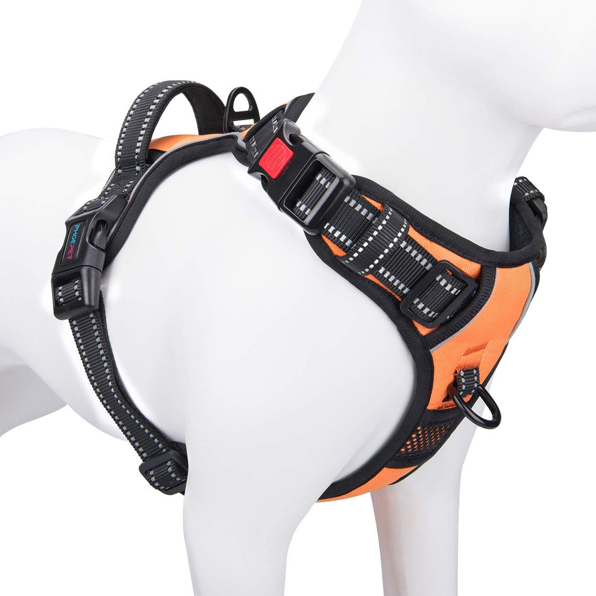 PHOEPET No-Pull Dog Harness – Reflective Front-Clip Vest with Handle