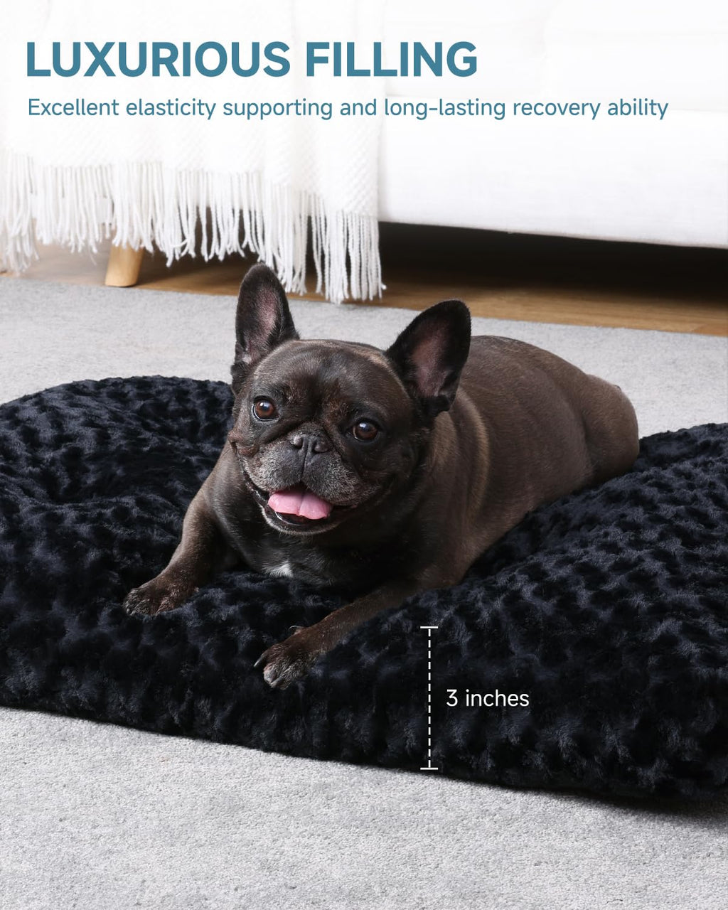KSIIA Washable Plush Dog Crate Mat