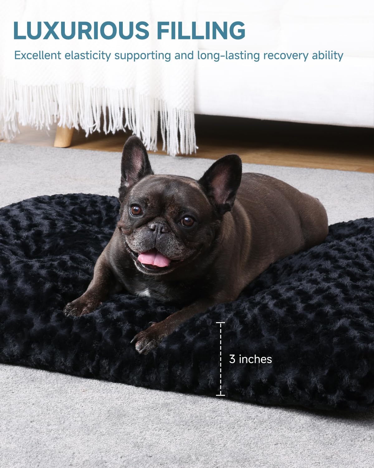 KSIIA Washable Plush Dog Crate Mat