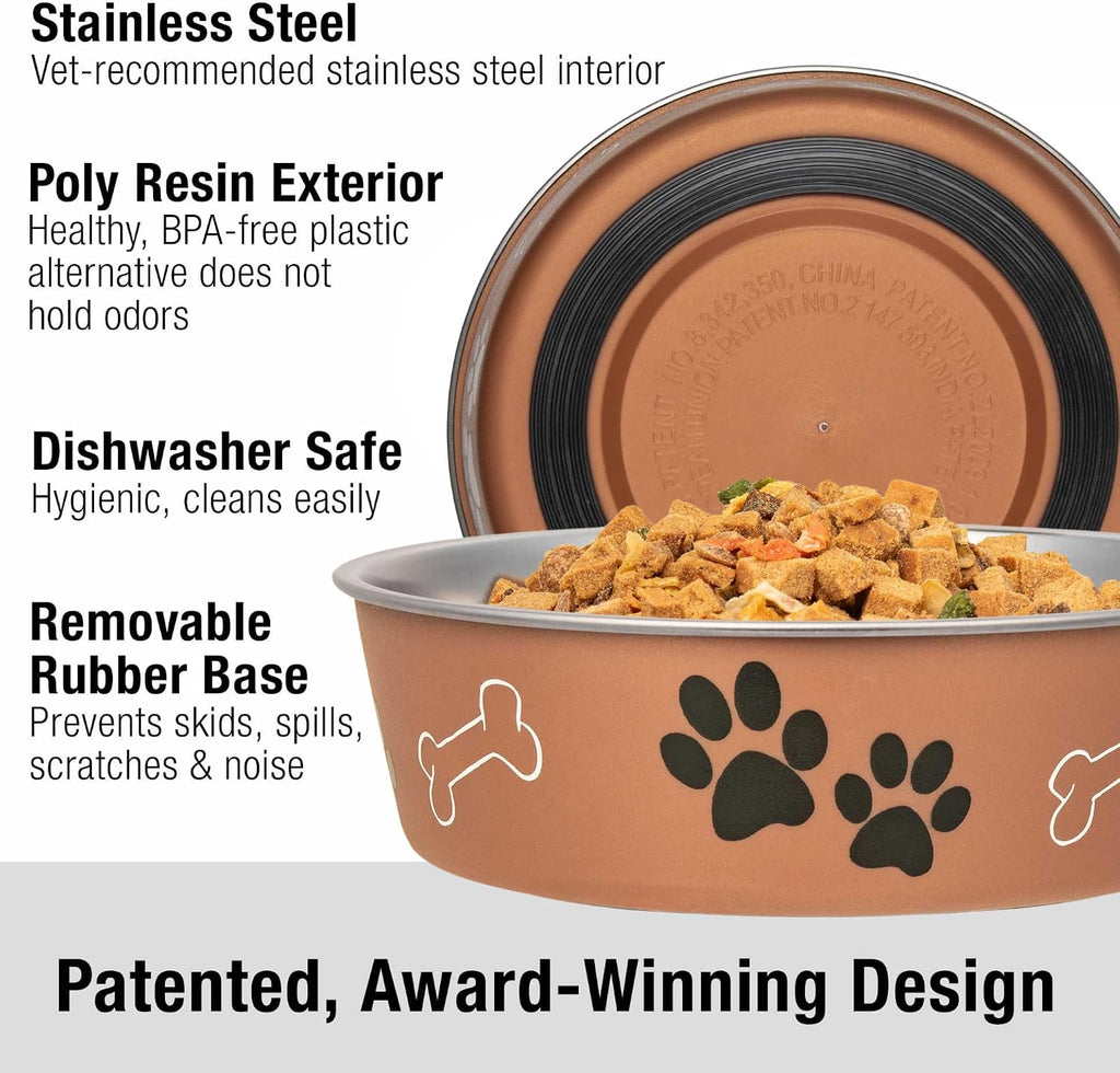 Loving Pets Bella Bowl, Stainless Steel Dog & Cat Bowl