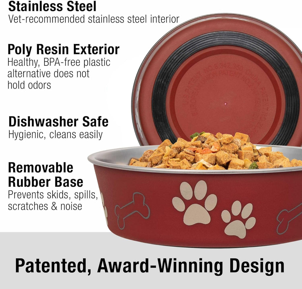 Loving Pets Bella Bowl, Stainless Steel Dog & Cat Bowl