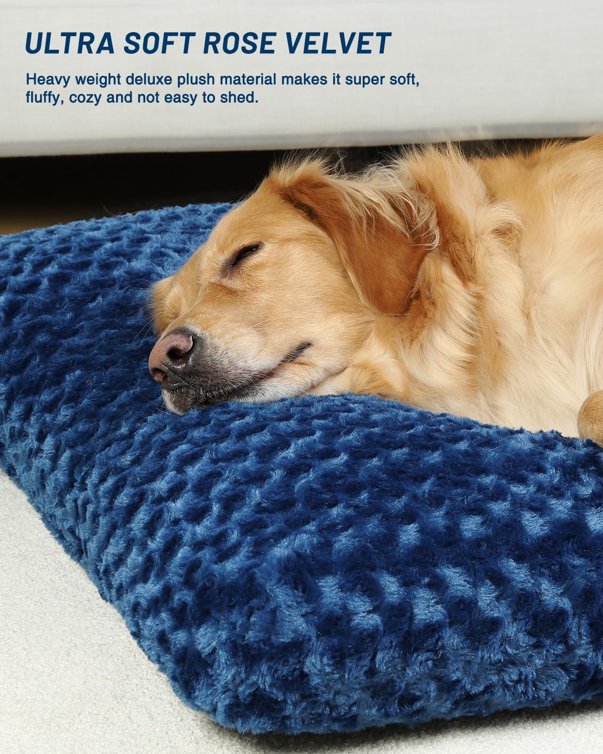 KSIIA Washable Plush Dog Crate Mat