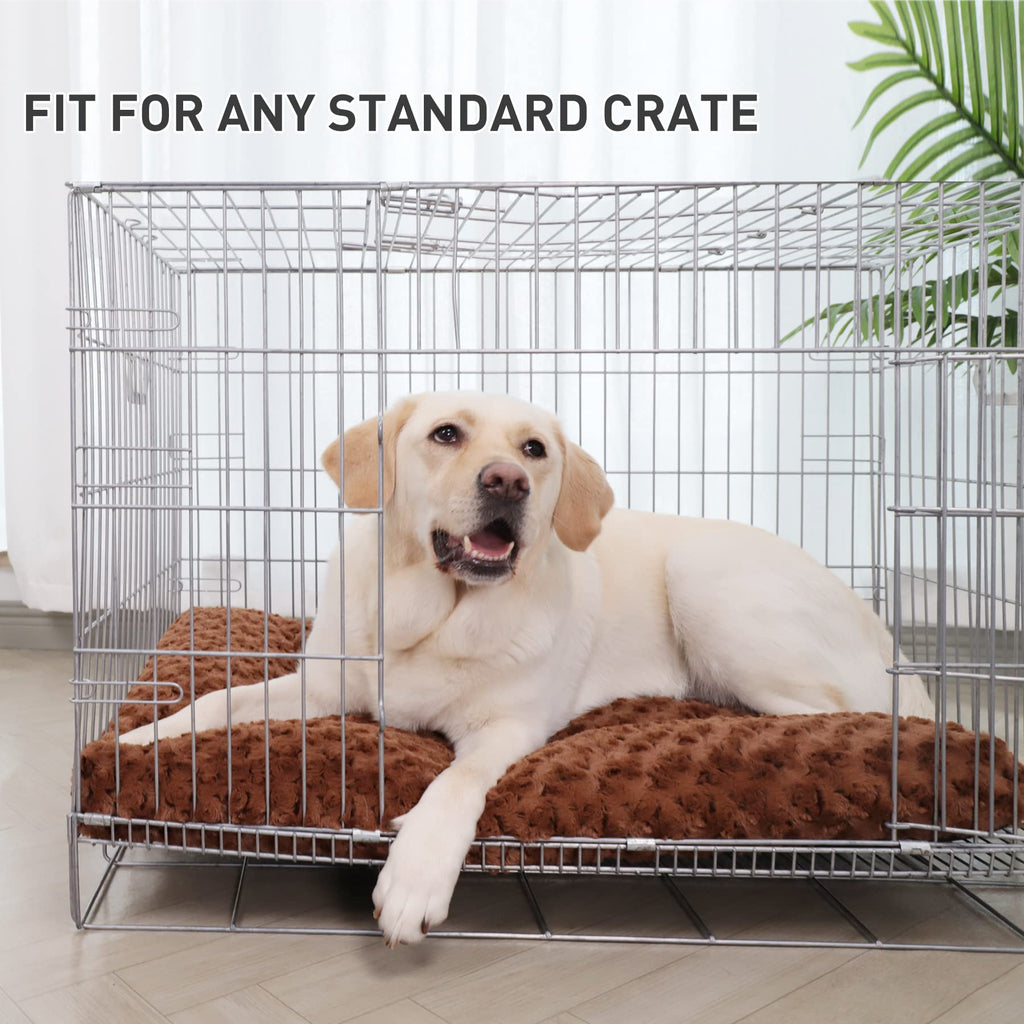 KSIIA Washable Plush Dog Crate Mat