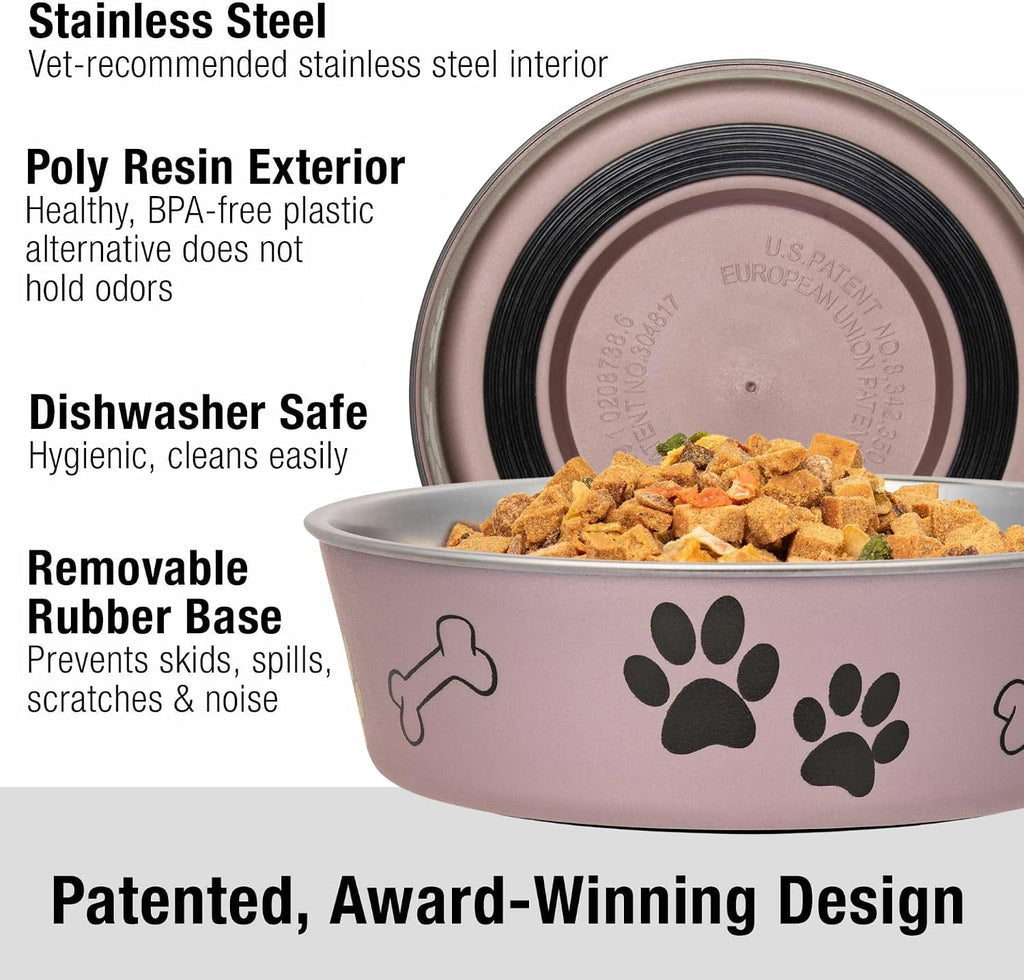 Loving Pets Bella Bowl, Stainless Steel Dog & Cat Bowl