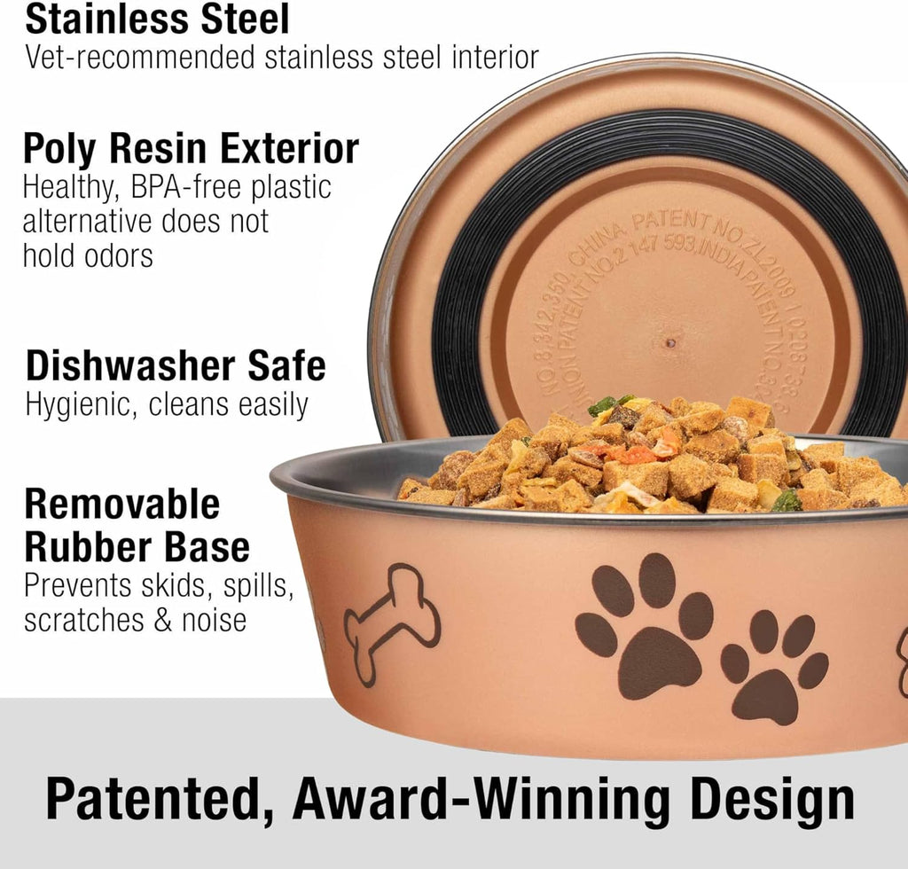Loving Pets Bella Bowl, Stainless Steel Dog & Cat Bowl