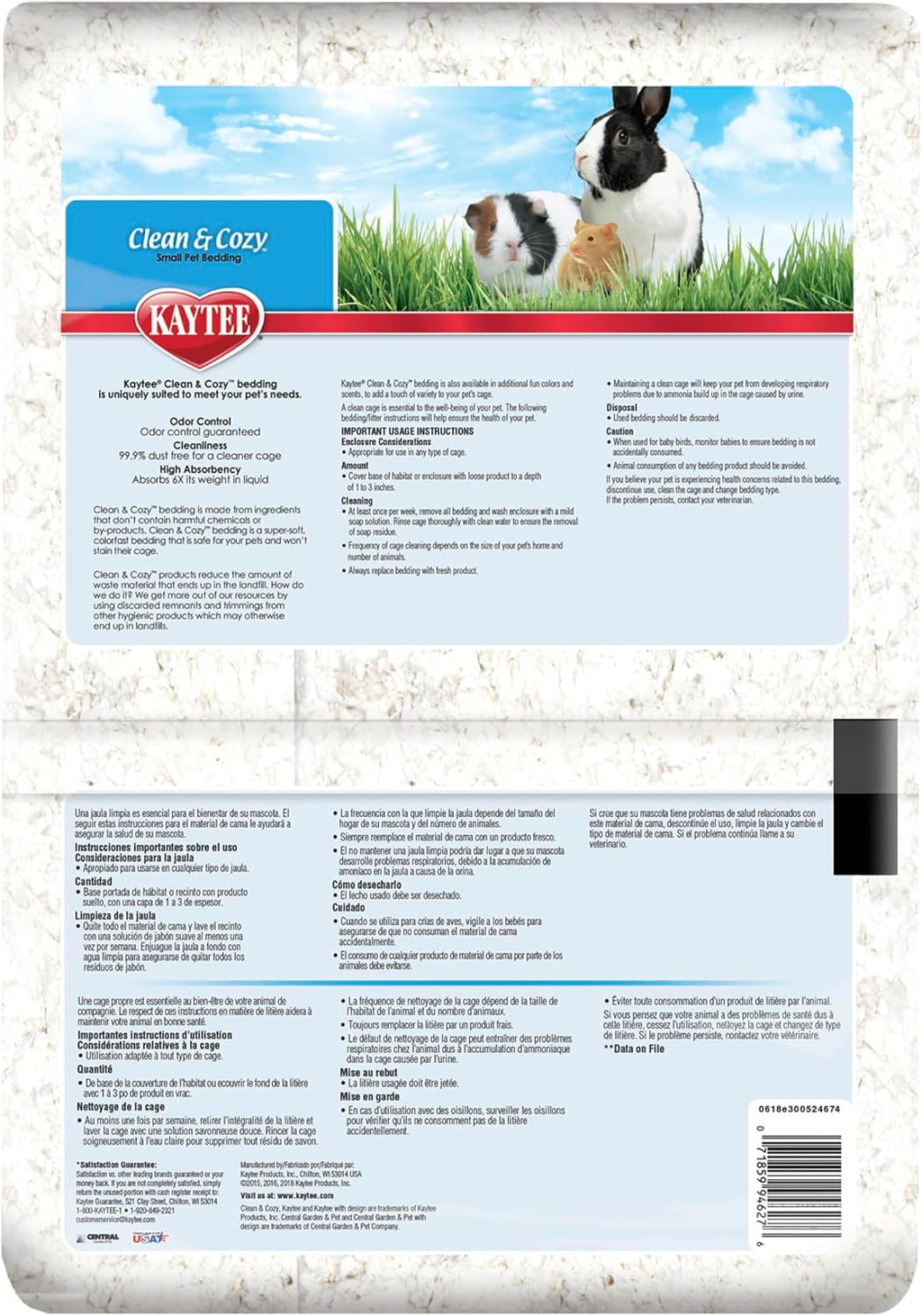 Kaytee Clean & Cozy Paper Bedding for Small Animals
