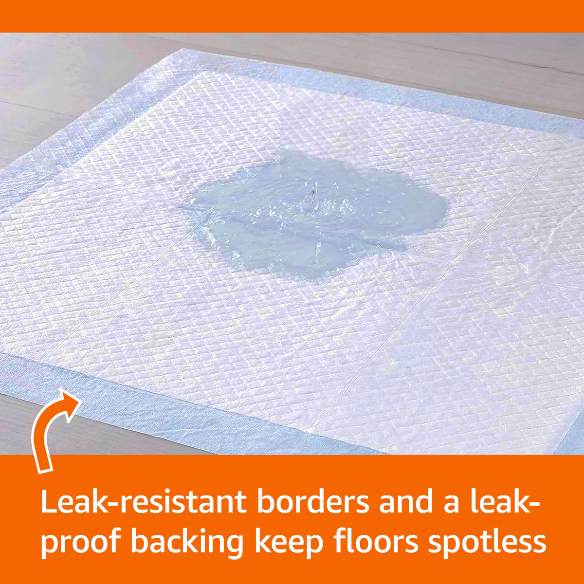 Amazon Basics Leak-Proof Puppy Training Pee Pads, 5-Layer Quick-Dry