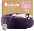 Bedsure Calming Donut Dog Bed, Faux Fur