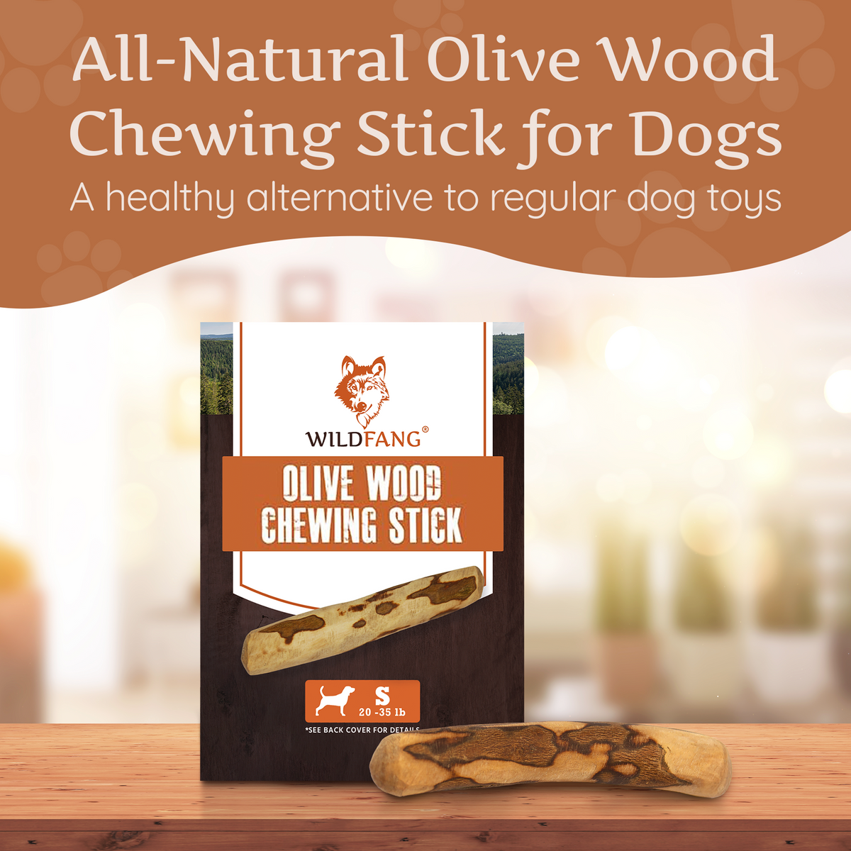 Olive Wood Dog Chew – Natural Chew Stick with Olive Oil