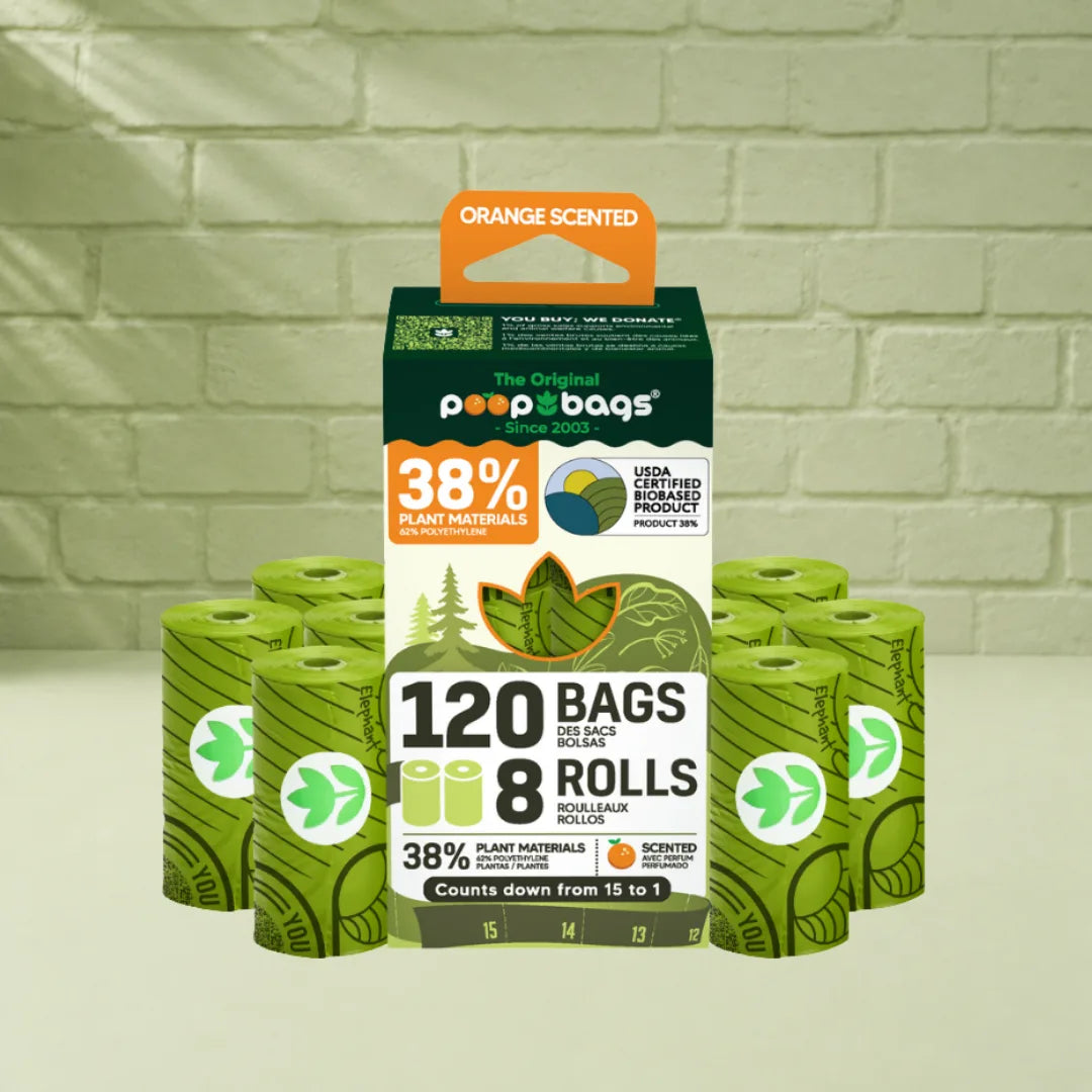 Countdown Rolls® Orange Scented Leash Roll Poop Bags