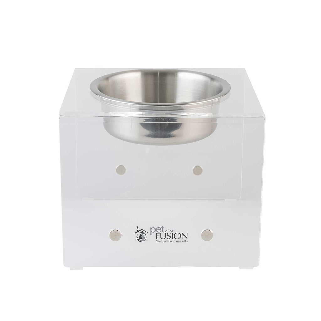 PetFusion Elevated Dog and Cat Bowl, anodized aluminum raised feeder